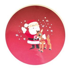 Pottery Barn Kids Melamine Santa & Rudolph Holiday Accent Cookie Plate NWOT